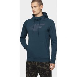 Bluza męska BLM302 - denim. Bluzy męskie m, bez wzorów, z dzianiny, z kapturem, bez rękawów, z kapturem. Za 149,99 zł.