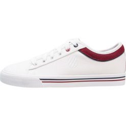 KSWISS BRIDGEPORT Tenisówki i Trampki white/biking red/dress blue. Białe tenisówki damskie K-SWISS, ze skóry. Za 209,00 zł.