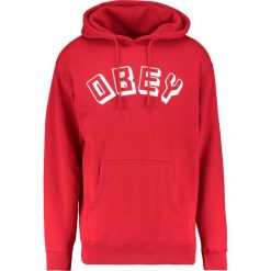 Bluzy męskie: Obey Clothing NEW WORLD Bluza z kapturem red