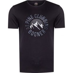T-shirt BOGNER ROC. Czarne t-shirty męskie Bogner, na zimę, z haftami, z bawełny, klasyczne, z okrągłym kołnierzem. Za 440,00 zł.