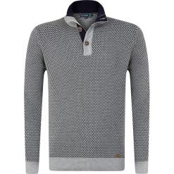 Sweter "Towy" w kolorze szaro-antracytowym. Szare swetry męskie xl, z aplikacjami, z bawełny. W wyprzedaży za 169,95 zł.