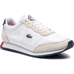 Sneakersy LACOSTE - Partner 119 4 Sfa 7-37SFA0045407 Wht/Nvy/Red. Białe półbuty damskie marki Lacoste, bez wzorów, ze skóry, bez obcasa, na płaskiej podeszwie, bez zapięcia. Za 399,99 zł.