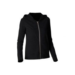 Bluza z kapturem Gym & Pilates 100 damska. Czarne bluzy sportowe damskie marki DOMYOS, xl, z bawełny, z kapturem. Za 64,99 zł.