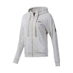 Reebok UFC FG FULL-ZIP HOODIE, D94703 | KOBIETA | SWETSHRT | MIESZANE MA | M. Szare bluzy damskie Reebok, m, bez wzorów, bez rękawów, bez kaptura. W wyprzedaży za 397,30 zł.