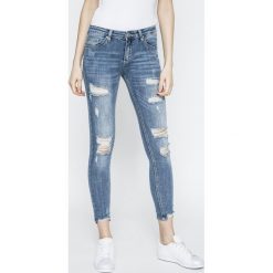Answear - Jeansy. Niebieskie jeansy damskie ANSWEAR, z bawełny. W wyprzedaży za 119,90 zł.