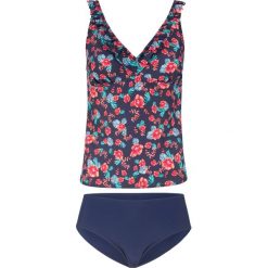 Tankini (2 części) bonprix ciemnoniebieski z nadrukiem. Niebieskie stroje kąpielowe damskie bonprix, z nadrukiem. Za 89,99 zł.