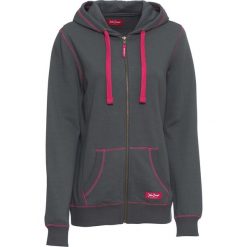 Bluza rozpinana bonprix antracytowy. Szare bluzy damskie marki bonprix, bez wzorów, bez rękawów, bez kaptura. Za 74,99 zł.