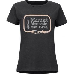 Marmot koszulka damska Ascender Tee SS S ciemnoszary. Szare bluzki sportowe damskie Marmot, s, bez wzorów, z bawełny, bez kołnierzyka, z krótkim rękawem, krótkie, bez kaptura. W wyprzedaży za 169,00 zł.