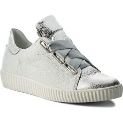 Sneakersy R.POLAŃSKI - 0918 Biały Kryształ Srebrny. Szare półbuty damskie R.Polański, ze skóry. W wyprzedaży za 229,00 zł.