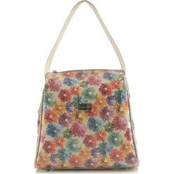 Torebki klasyczne damskie: Skórzana torebka w kolorze białym – (S)27 x (W)25 x (G)16 cm