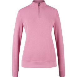 Bluza z zamkiem, długi rękaw bonprix jasnoróżowy. Fioletowe bluzy damskie bonprix, długie. Za 27,99 zł.