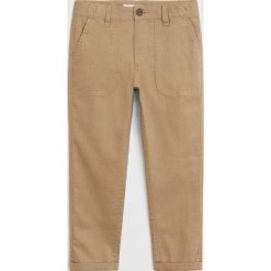 Mango Kids - Spodnie dziecięce Yucca 110-164 cm. Spodnie chłopięce Mango Kids, bez wzorów, z bawełny. Za 89,99 zł.