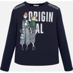 Mayoral - Bluza dziecięca 128-167 cm. Białe bluzy dziewczęce Mayoral, z nadrukiem, z elastanu, bez rękawów, bez kaptura. Za 92,90 zł.
