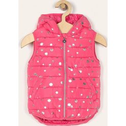 Blukids - Bezrękawnik dziecięcy 104-134 cm. Różowe kurtki dziewczęce Blukids, bez wzorów, z poliesteru, z kapturem. Za 89,90 zł.