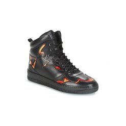 Buty Roberto Cavalli EMAFLO. Czarne trampki męskie Roberto Cavalli, bez wzorów, bez zapięcia. Za 1247,20 zł.