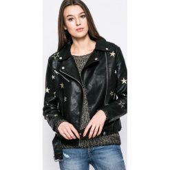 Answear - Kurtka Sporty Fusion. Czarne kurtki damskie ANSWEAR, s, w paski, z poliesteru, sportowe, krótkie. W wyprzedaży za 99,90 zł.