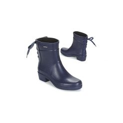 Kalosze Aigle MISS JULIETTE BOTTILON LACETS. Niebieskie kalosze damskie Aigle, bez wzorów. Za 377,30 zł.