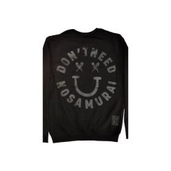 BLUZA BLACK SMILE. Białe bluzy damskie Don't need no samurai, xl, bez wzorów, bez kołnierzyka, bez rękawów, bez kaptura. Za 259,00 zł.