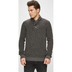 Jack & Jones - Sweter. Szare swetry męskie Jack & Jones, m, bez wzorów, z bawełny, bez kołnierzyka, bez kaptura. W wyprzedaży za 139,90 zł.