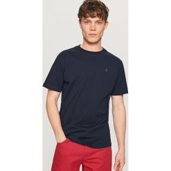 T-shirty męskie: T-shirt z kontrastową kotwicą – Granatowy