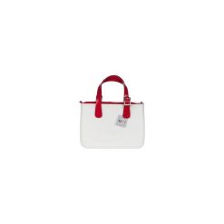 TORBA MEDIUM PRIMA WHITE RED HANDLE. Białe torebki klasyczne damskie Doubleu bag, bez wzorów. Za 215,20 zł.