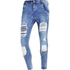 Jeansy męskie: SIKSILK DISTRESSED Jeans Skinny Fit blue acid wash