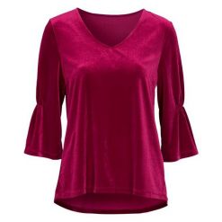 Cellbes Bluzka burgundowy female czerwony 50/52. Czerwone bluzki damskie Cellbes, bez wzorów, z dżerseju, eleganckie, z dekoltem w serek, bez rękawów. W wyprzedaży za 79,00 zł.