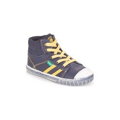 Buty Dziecko Kickers BUMPY. Niebieskie trampki chłopięce marki Kickers, bez wzorów, bez zapięcia. Za 175,20 zł.