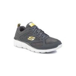 Skechers STRATEGIC 999789 CHAR. Szare buty sportowe męskie Skechers, ze skóry. Za 229,99 zł.
