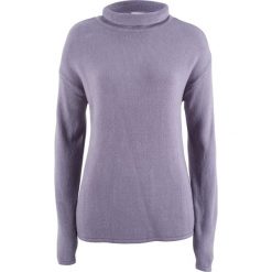 Sweter z golfem bonprix dymny fioletowy. Fioletowe swetry damskie bonprix, bez wzorów, bez rękawów. Za 44,99 zł.