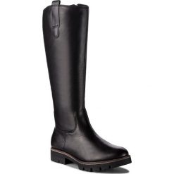 Oficerki CAPRICE - 9-25610-21 Black Nappa 022. Czarne buty zimowe damskie Caprice, z materiału, na obcasie. Za 399,90 zł.