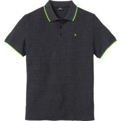 Shirt polo z krótkim rękawem bonprix antracytowy melanż. Szare koszulki męskie bonprix, xl, bez wzorów, z bawełny, polo, z krótkim rękawem, krótkie. Za 59,99 zł.