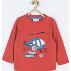 Koszulka. Pomarańczowe t-shirty chłopięce marki FIND YOUR WINGS, z aplikacjami, z elastanu, z długim rękawem. Za 24,90 zł.