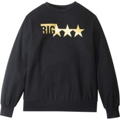 Bluza dresowa bonprix czarny z nadrukiem. Czarne bluzy męskie z nadrukiem marki bonprix, m, z dresówki, z długim rękawem, długie. Za 37,99 zł.