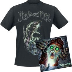High On Fire Electric messiah CD + T-Shirt standard. Czarne t-shirty damskie marki High On Fire, l, z bawełny. Za 114,90 zł.
