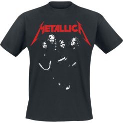 Metallica Four Faces T-Shirt czarny. Czarne koszulki męskie Metallica, l, z nadrukiem, klasyczne, z okrągłym kołnierzem. Za 74,90 zł.