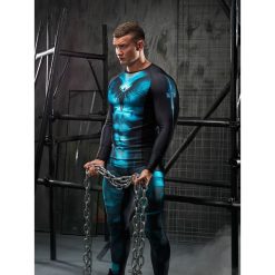 Rashguard długi rękaw DARK ANGEL. Koszulki męskie FJ!, m, z nadrukiem, z elastanu, bez kołnierzyka, z długim rękawem, długie. W wyprzedaży za 156,75 zł.