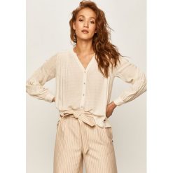 Pepe Jeans - Koszula Caroline. Białe bluzki damskie Pepe Jeans, na co dzień, s, bez wzorów, z wiskozy, casualowe, ze stójką, z długim rękawem. W wyprzedaży za 279,90 zł.