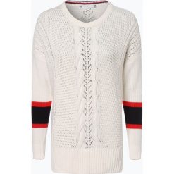 Tommy Hilfiger - Sweter damski – Verlene, beżowy. Brązowe swetry damskie marki TOMMY HILFIGER, l, w paski, z dzianiny, bez rękawów, bez kaptura. Za 349,95 zł.
