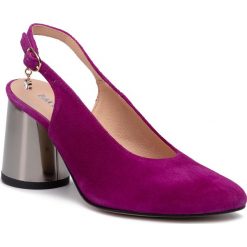 Sandały BALDACCINI - 1099700 Lilac/M. Fioletowe klapki damskie Baldaccini, bez wzorów, ze skóry, bez obcasa, na obcasie. W wyprzedaży za 199,00 zł.