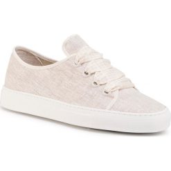 Tenisówki WEEKEND MAX MARA - Cacao 57610104600 Canapa 001/001. Brązowe półbuty damskie Weekend Max Mara, bez wzorów, ze skóry, bez zapięcia. W wyprzedaży za 659,00 zł.
