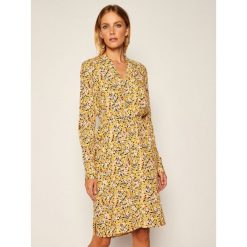 Sukienka koszulowa Calvin Klein Pkt Shirt K20K202193. Żółte sukienki damskie Calvin Klein, na co dzień, bez wzorów, z koszulowym kołnierzykiem, bez rękawów, proste. Za 599,00 zł.