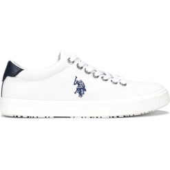 U.S. Polo Assn Jaxon Tenisówki Biały. Białe trampki męskie U.S. Polo Assn., bez wzorów, z materiału, bez zapięcia. Za 430,95 zł.