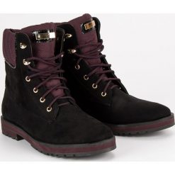 CZARNE ZAMSZOWE WORKERY. Czarne botki damskie zamszowe marki LUCKY SHOES. Za 76,90 zł.