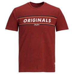 Jack&Jones T-shirt męski Tuco Tee Ss Crew Neck Fiery Red Slim (rozmiar M). Czerwone koszulki męskie Jack&Jones, m, bez wzorów, bez kołnierzyka. W wyprzedaży za 44,00 zł.