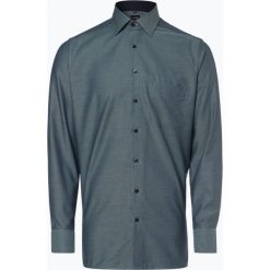OLYMP Luxor modern Fit - Koszula męska łatwa w prasowaniu, zielony. Zielone koszule męskie OLYMP Luxor modern Fit, m, bez wzorów, eleganckie, bez kołnierzyka, bez rękawów. Za 199,95 zł.