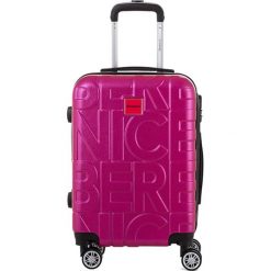 Walizka w kolorze różowym - 44 l. Różowe walizki Murano, Berenice, bez wzorów, z materiału. W wyprzedaży za 189,95 zł.