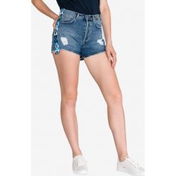 Pinko Masha Szorty Niebieski. Niebieskie szorty damskie Pinko, bez wzorów, z bawełny. Za 1007,95 zł.