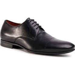 Półbuty GINO ROSSI - Louis PV125-696-E100-9900-0 99. Czarne buty wizytowe męskie Gino Rossi, ze skóry, bez zapięcia. Za 429,00 zł.