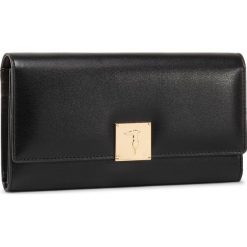 Duży Portfel Damski TRUSSARDI JEANS - Lione Continental 75W00241 K299. Czarne portfele damskie Trussardi Jeans, bez wzorów, z jeansu. Za 319,00 zł.